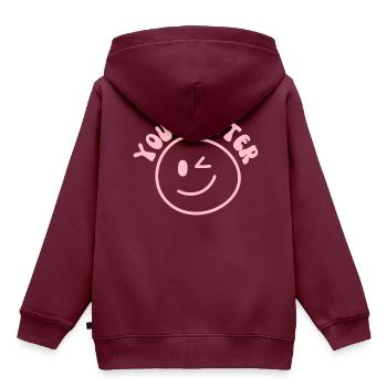 You Matter - Kinder Premium Organic Hoodie - Burgunderrot - Hinten - AI Model Kid Female (0cm)