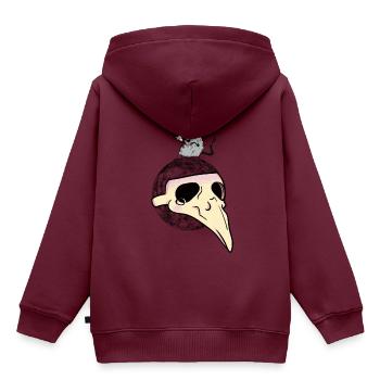 Pest Planet Erde Ratte Umweltverschmutzung - Kinder Premium Organic Hoodie - Burgunderrot - Hinten - AI Model Kid Female (0cm)