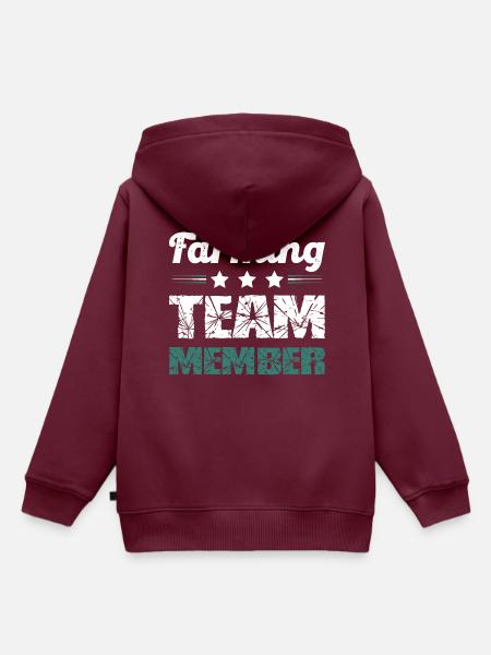 Farming Team - Kinder Premium Organic Hoodie - Burgunderrot