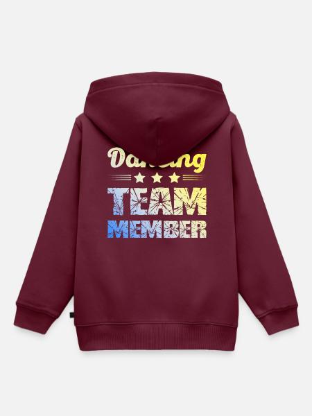 Dancing Team - Kinder Premium Organic Hoodie - Burgunderrot