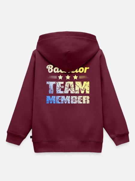 Bachelor Team - Kinder Premium Organic Hoodie - Burgunderrot