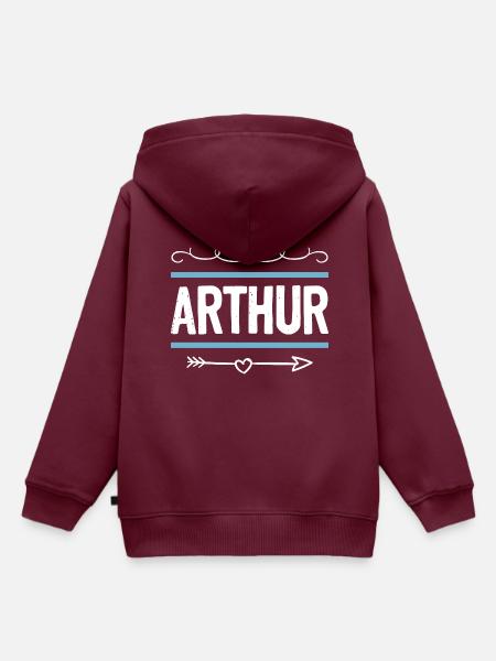 Arthur - Kinder Premium Organic Hoodie - Burgunderrot