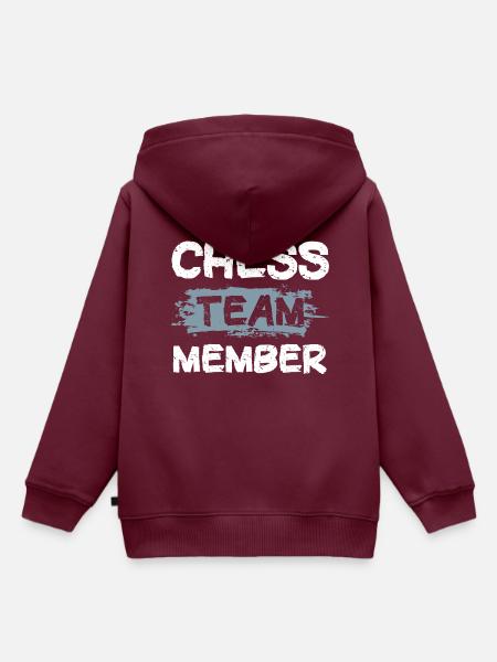 Chess Team - Kinder Premium Organic Hoodie - Burgunderrot