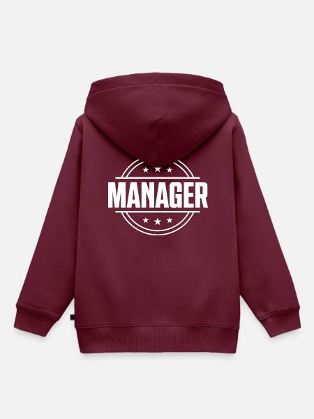 Manager Beruf - Kinder Premium Organic Hoodie - Burgunderrot