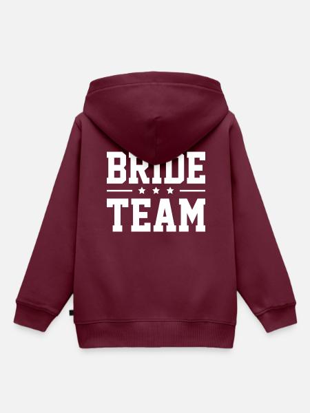 Bride Team - Kinder Premium Organic Hoodie - Burgunderrot