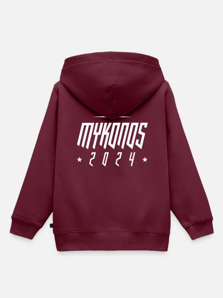 Mykonos 2024 - Kinder Premium Organic Hoodie - Burgunderrot