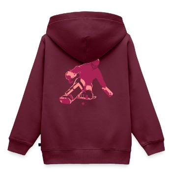 Feldhockey Torwart - Kinder Premium Organic Hoodie - Burgunderrot - Hinten - AI Model Kid Female (0cm)