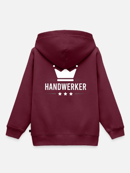 Handwerker Beruf - Kinder Premium Organic Hoodie - Burgunderrot