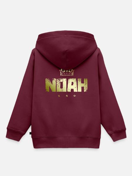 Noah - Kinder Premium Organic Hoodie - Burgunderrot