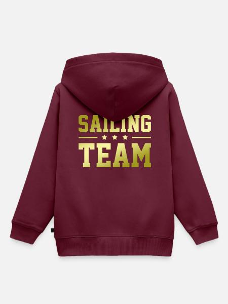 Sailing Team - Kinder Premium Organic Hoodie - Burgunderrot