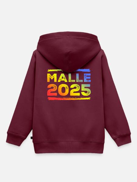 Malle 2025 Bunt - Kinder Premium Organic Hoodie - Burgunderrot