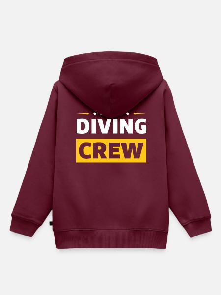 Diving Crew - Kinder Premium Organic Hoodie - Burgunderrot
