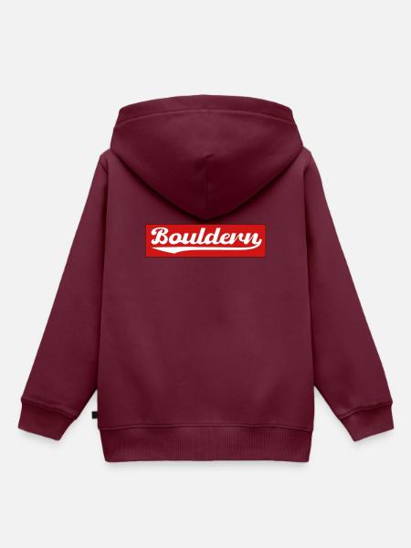 Bouldern - Kinder Premium Organic Hoodie - Burgunderrot