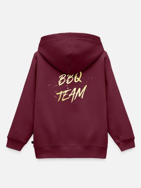 Bbq Team - Kinder Premium Organic Hoodie - Burgunderrot