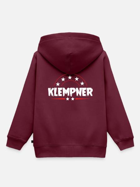 Klempner Beruf - Kinder Premium Organic Hoodie - Burgunderrot