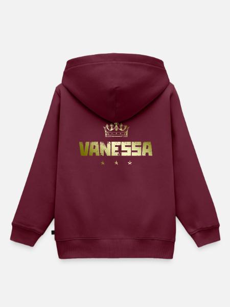 Vanessa - Kinder Premium Organic Hoodie - Burgunderrot