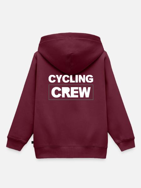 Cycling Crew - Kinder Premium Organic Hoodie - Burgunderrot