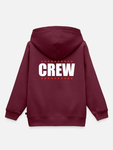 Crew Design - Kinder Premium Organic Hoodie - Burgunderrot