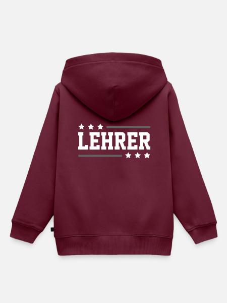 Lehrer Beruf - Kinder Premium Organic Hoodie - Burgunderrot
