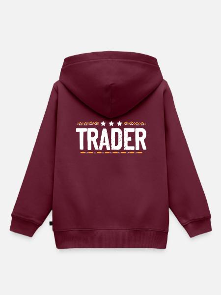 Trader Beruf - Kinder Premium Organic Hoodie - Burgunderrot