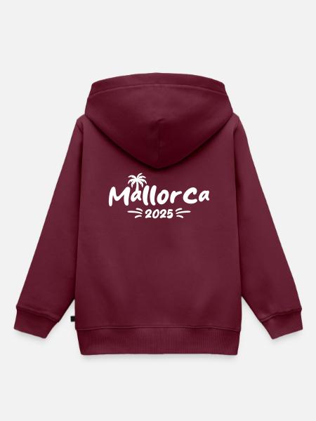 Mallorca 2025 - Kinder Premium Organic Hoodie - Burgunderrot