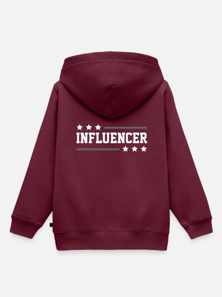 Influencer Beruf - Kinder Premium Organic Hoodie - Burgunderrot