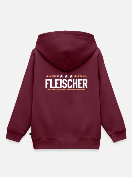 Fleischer Beruf - Kinder Premium Organic Hoodie - Burgunderrot