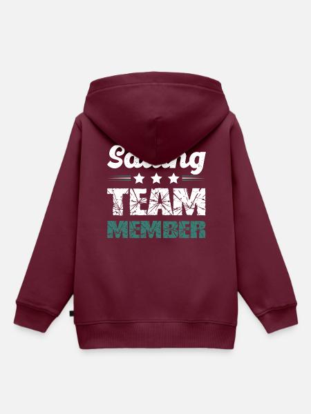 Sailing Team - Kinder Premium Organic Hoodie - Burgunderrot