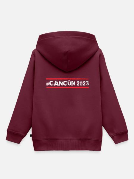 Cancun 2023 - Kinder Premium Organic Hoodie - Burgunderrot