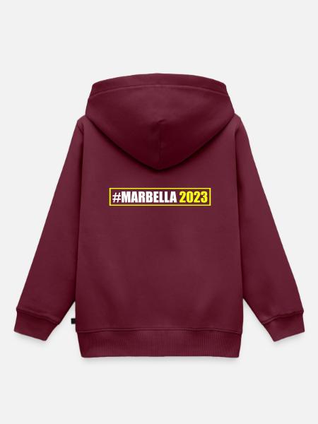 Marbella 2023 - Kinder Premium Organic Hoodie - Burgunderrot