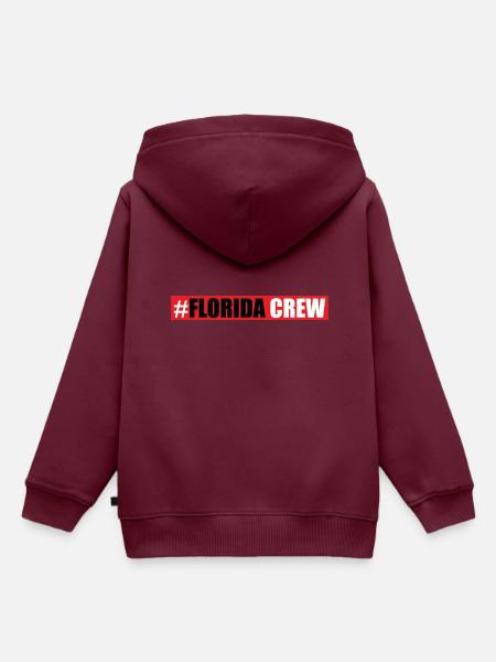 Florida Crew - Kinder Premium Organic Hoodie - Burgunderrot