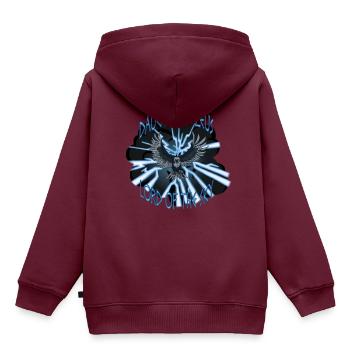 Tochter von Zeus - Kinder Premium Organic Hoodie - Burgunderrot - Hinten - AI Model Kid Female (0cm)