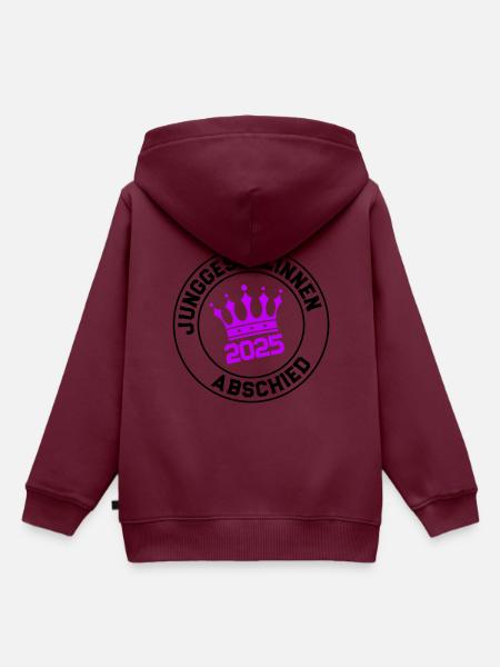 Junggesellinnen Abschied 2025 Krone - Kinder Premium Organic Hoodie - Burgunderrot