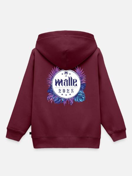Malle 2025 - Kinder Premium Organic Hoodie - Burgunderrot