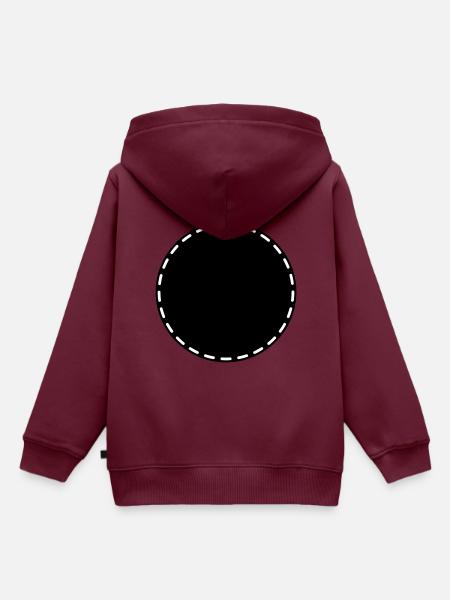 Kreis Symbol Platzhalter Leer - Kinder Premium Organic Hoodie - Burgunderrot