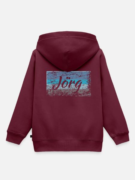 Jörg - Kinder Premium Organic Hoodie - Burgunderrot