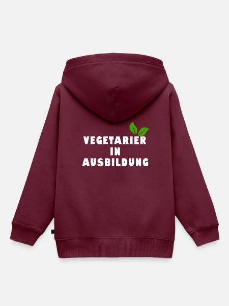 Vegetarier in Ausbildung - Kinder Premium Organic Hoodie - Burgunderrot