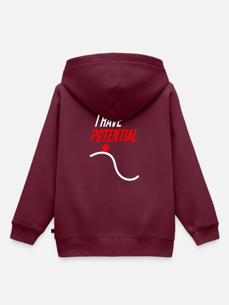 I HAVE POTENTIAL - Kinder Premium Organic Hoodie - Burgunderrot