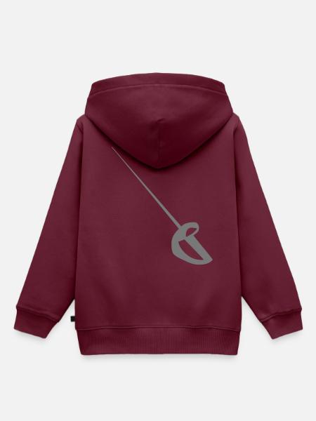 Sport Degen 0 - Kinder Premium Organic Hoodie - Burgunderrot