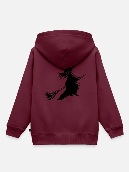 Hexe - Kinder Premium Organic Hoodie - Burgunderrot