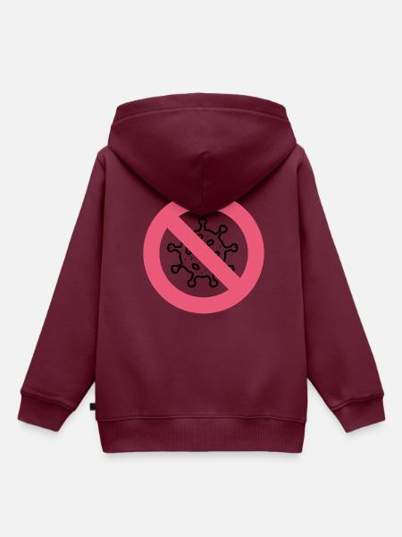Corona - Kinder Premium Organic Hoodie - Burgunderrot