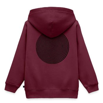 Kreis Illusion Geschenkidee Geschenk - Kinder Premium Organic Hoodie - Burgunderrot - Hinten - AI Model Kid Female (0cm)
