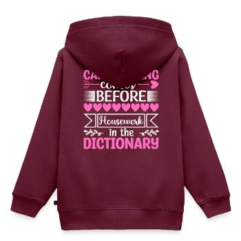 Funny Card Making Greeting Card Making - Kinder Premium Organic Hoodie - Burgunderrot - Hinten - AI Model Kid Female (0cm)