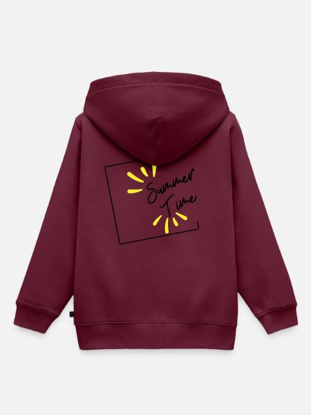 Summer Time - Kinder Premium Organic Hoodie - Burgunderrot