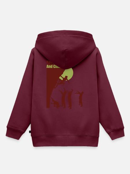 Bergsteigen - Kinder Premium Organic Hoodie - Burgunderrot