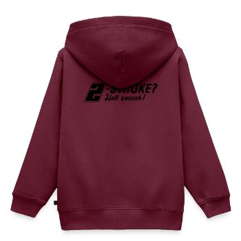 Zweitakt-Liebe 2-Takt 2-Stroke Motor - Kinder Premium Organic Hoodie - Burgunderrot - Hinten - AI Model Kid Female (0cm)