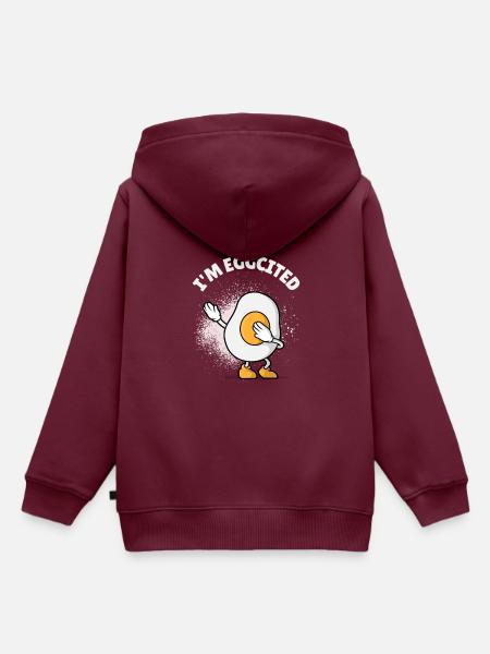 Cooles Spiegelei mit Swag - Kinder Premium Organic Hoodie - Burgunderrot