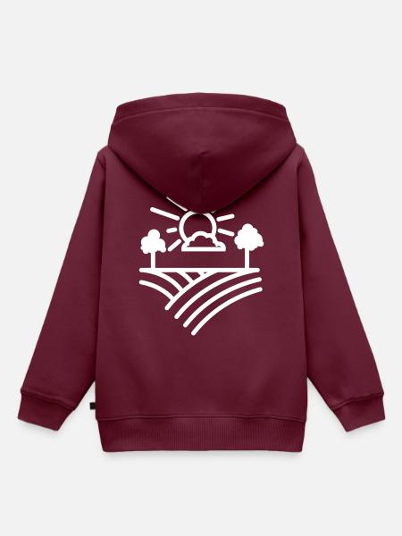 Farm Landwirt - Kinder Premium Organic Hoodie - Burgunderrot