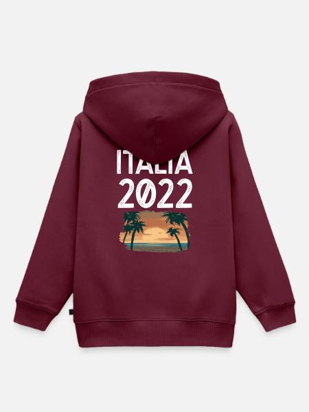 Italia 2022 - Kinder Premium Organic Hoodie - Burgunderrot