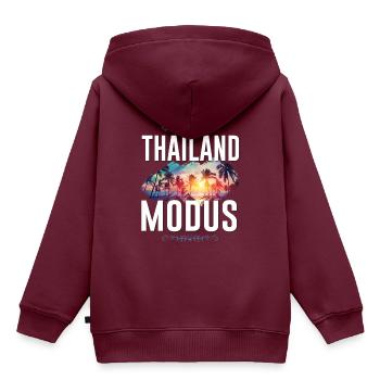 Thailand Modus - Kinder Premium Organic Hoodie - Burgunderrot - Hinten - AI Model Kid Female (0cm)